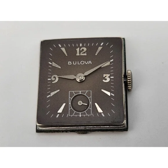 Rare MENS BULOVA Gray Dial Douglas 21 Jewels Watch 10K GF Sub-Second Dial